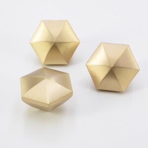 Star Shaped Brass Drawer Knobs Solid Brass Gold Knobs